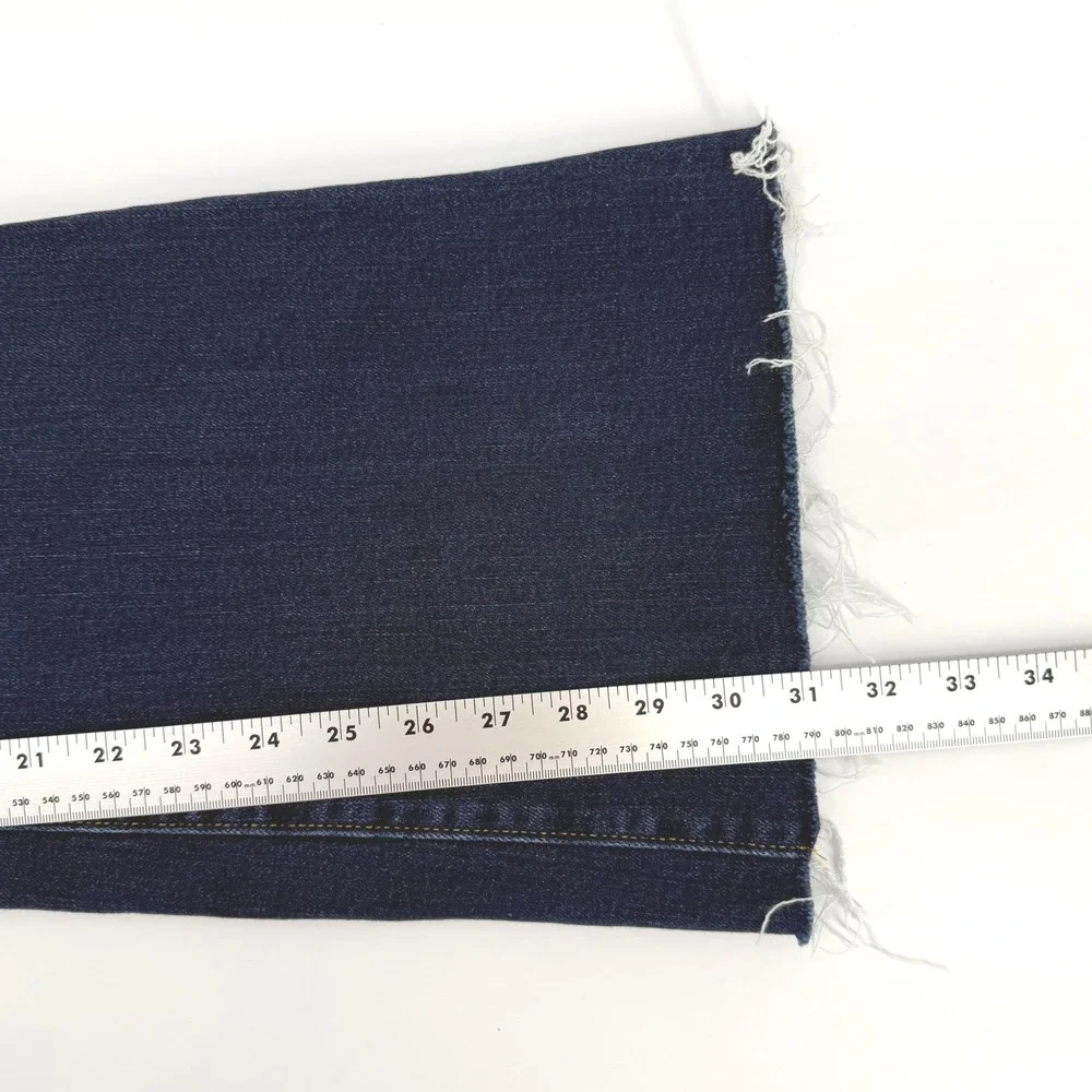 Gap 1969 Authentic Flare High Rise Jeans Dark Wash Button Fly Raw Hem 26P NEW